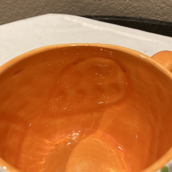 Clay Art Oversized Floral Owl Mug Cup Colorful Design with Orange Inside 18oz - Picture 8 of 8